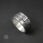 Srebrna szeroka obrączka