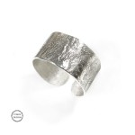 Srebrna marszczona obrączka 