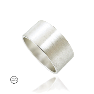 Srebrna matowa obrączka, srebro 925