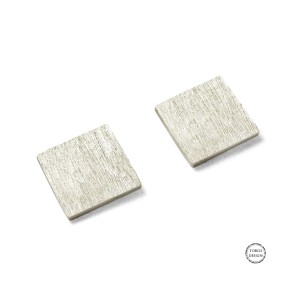 Srebrne kolczyki - kwadraty matowe, srebro 925