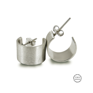 Srebrne kolczyki, matowe, srebro 925