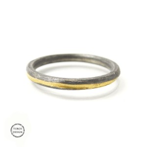 Srebrna obrączka pozłacana