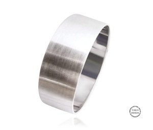 Srebrna szeroka matowa bransoletka, srebro 925