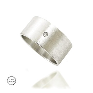 Srebrna obrączka z cyrkonią, cyrkonie, srebro 925